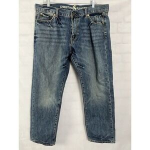 Ed Hardy Christian Audigier Jeans Mens 38x30 Relaxed Straight Flap Pocket Grudge